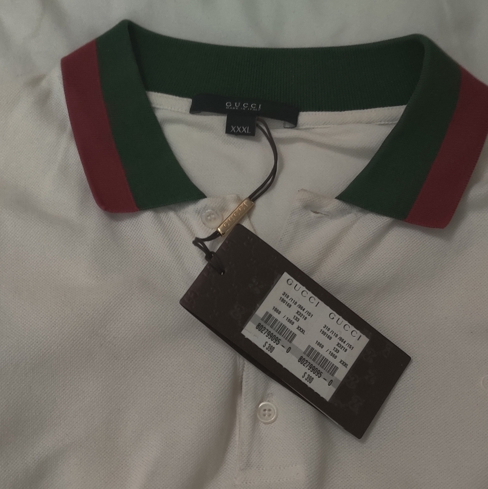 Authentic gucci white polo